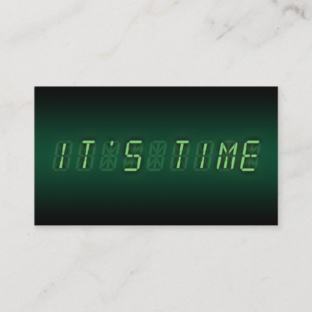 it's time : digital readout business card (Front)