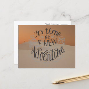 It's Time for a New Adventure Postcard
