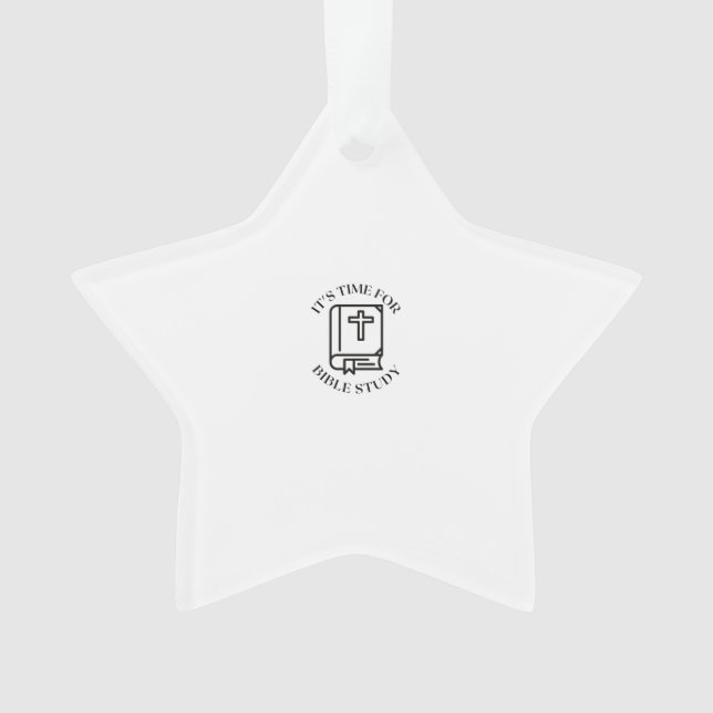 It's time for bible study ornament (Front)