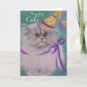 It's time for cake?/ kitty cat birthday card