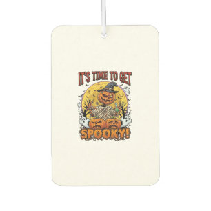 Its Time Get Spooky Halloween Pumpkin Mummy Ghosts Car Air Freshener