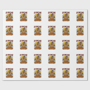 Its Time Get Spooky Halloween Pumpkin Mummy Ghosts Wrapping Paper