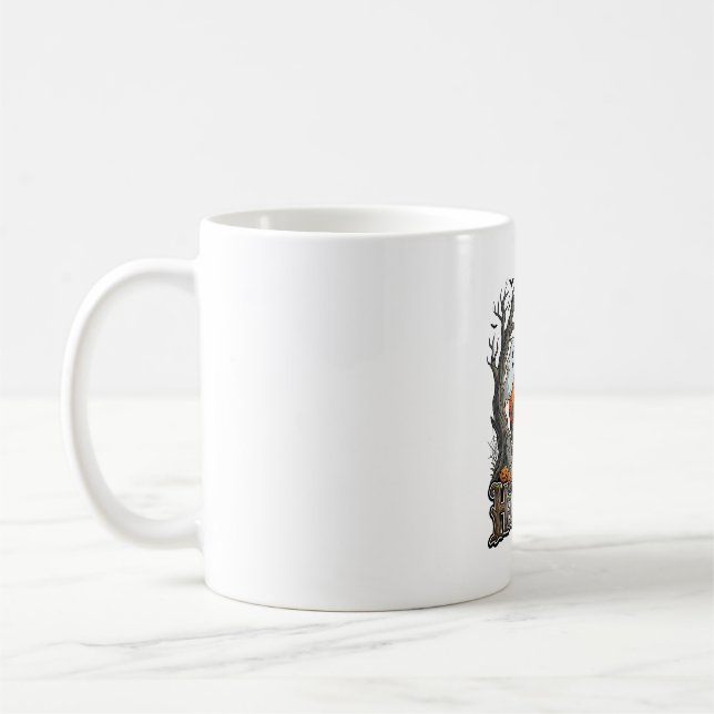 Its Time Halloween Haunted House Graveyard Spooky  Coffee Mug (Left)