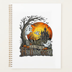 Its Time Halloween Haunted House Graveyard Spooky Planner