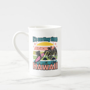 It's Time Surfing - Hawaii Bone China Mug
