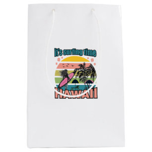 It's Time Surfing - Hawaii Medium Gift Bag