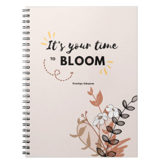 It's Time To Bloom Gold Botanical Planner Notebook