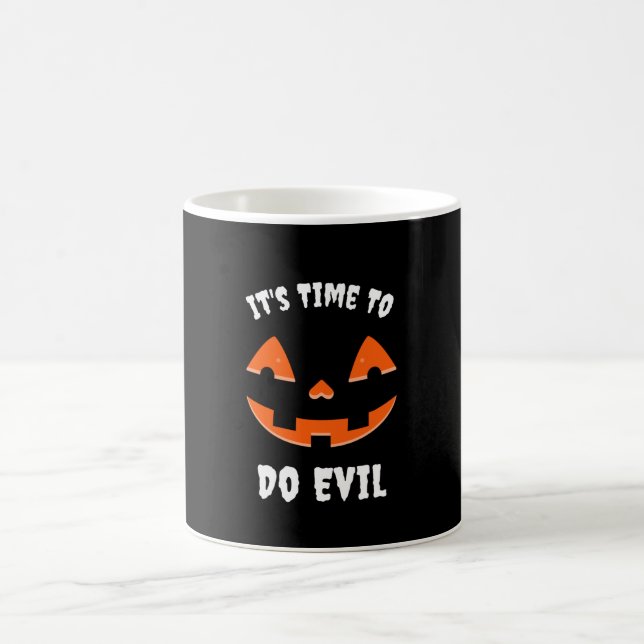 It's Time to do evil Pumpkin Jack O' Lantern Coffee Mug (Center)