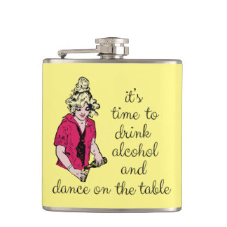 It's time to drink alcohol and dance on the table hip flask