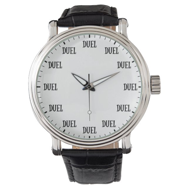 Its Time to Duel Clock - Funny Duelling Hour Clock Watch (Front)