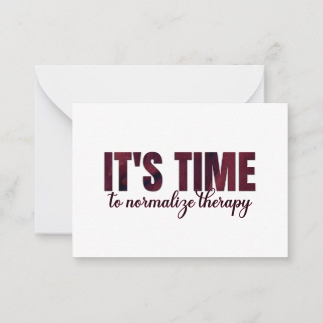 It's Time to Normalise Therapy Card (Front)