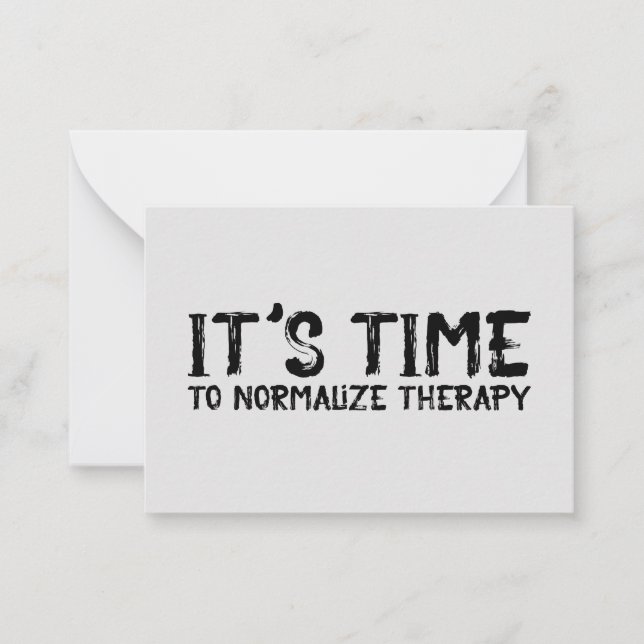 It's Time to Normalise Therapy Grunge Card (Front)