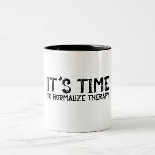 It's Time to Normalise Therapy Grunge Two-Tone Coffee Mug