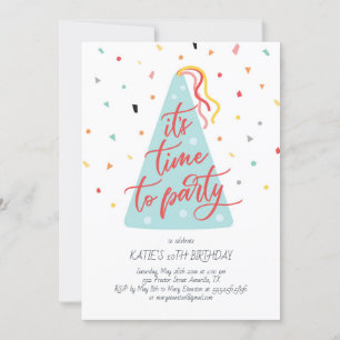It's time to party birthday invitation