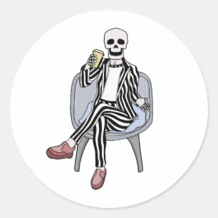 It's time to party classic round sticker