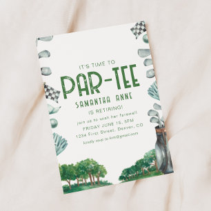It's Time to Party Golf Theme Retirement Party Invitation
