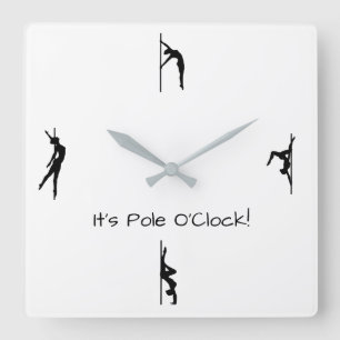It's Time to Pole Dance! Pole Moves Wall Clock