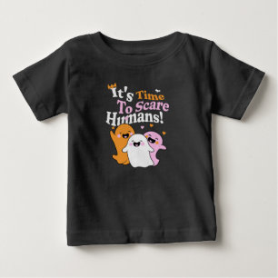 It's Time To Scare Humans! Cute Halloween Ghosts Baby T-Shirt