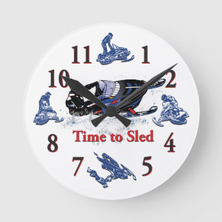 Its Time to Sled - Snowmobile Clock