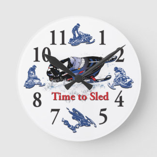 Its Time to Sled - Snowmobile Clock