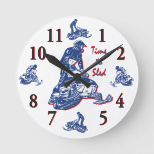 Its Time to Sled - Snowmobile Clock