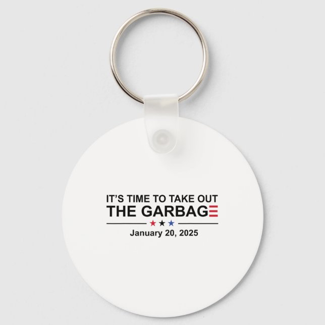 It's Time To Take Out The Garbage January 20 2025  Key Ring (Front)