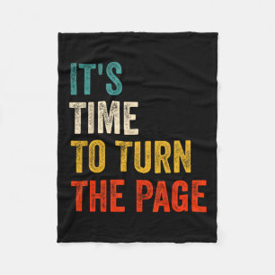 It's Time To Turn Page Kamala Harris 2024 Fleece Blanket