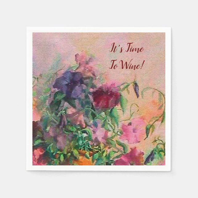It's Time To Wine Napkins (Front)