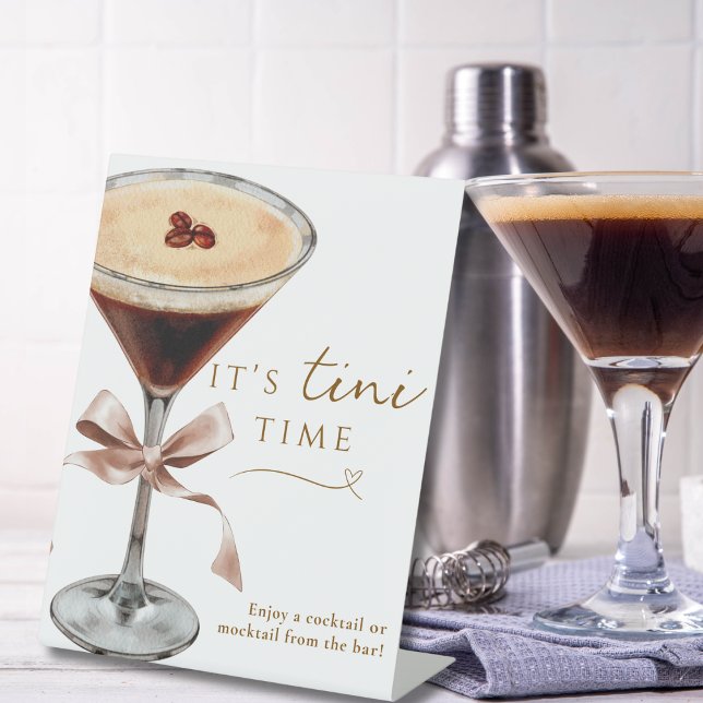 It's Tini Time Espresso Martini Cocktail Bar   Pedestal Sign (Creator Uploaded)