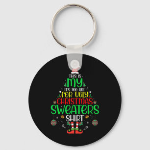 It's Too Hot For Ugly Christmas Funny Xmas Men Wom Key Ring