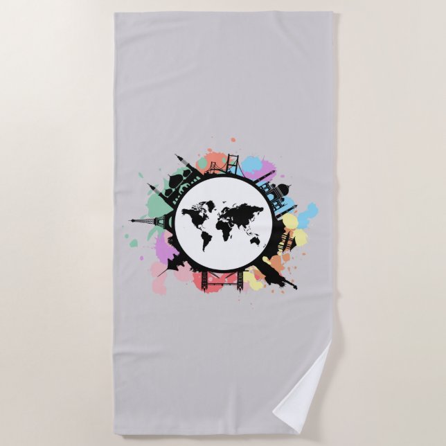 It's travel time beach towel (Front)
