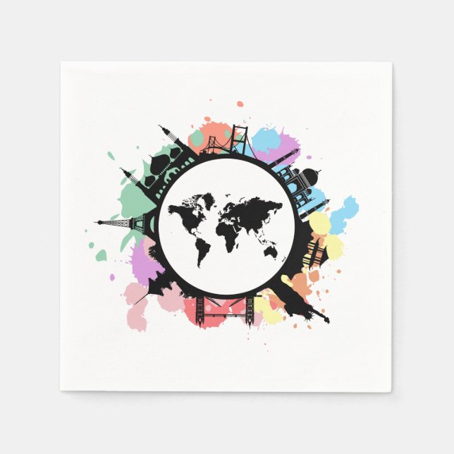 It's travel time napkin (Front)