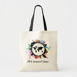 It's travel time tote bag