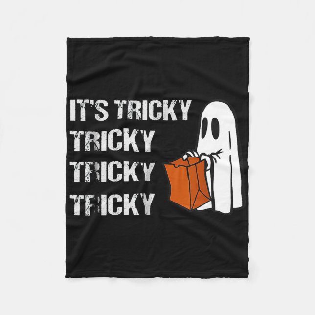 Its Tricky Ghost Boo Fun Halloween Mens  Fleece Blanket (Front)