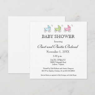 It's Triplets Baby Shower Invitation