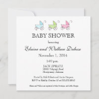 Triplet baby shower sales invitations