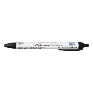 It's Triplets Girls Boy Hospital Name Announcement Black Ink Pen
