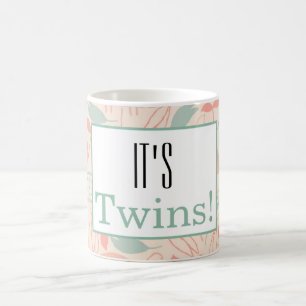 It's Twins! Baby Shower Party Favour Mug