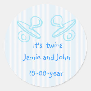 It's twins pacifier classic round sticker