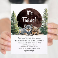 It's Twins Wolf Welcome To The Pack Baby Shower