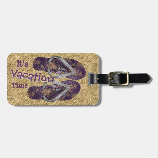 It's Vacation Time Luggage Tag (Front Horizontal)