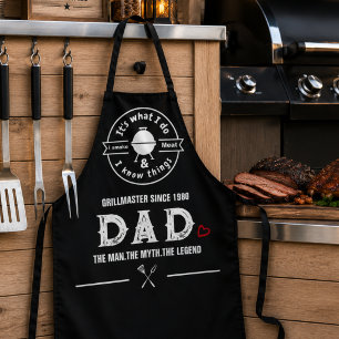 It's What I Do I Smoke Meat Funny Dad King Apron