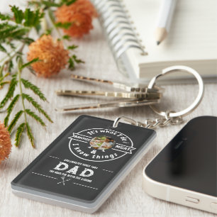 It's What I Do I Smoke Meat Funny Dad Photo Key Ring
