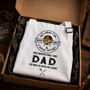 It's What I Do I Smoke Meat Funny Dad Photo Standard Apron