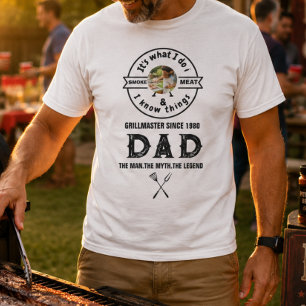It's What I Do I Smoke Meat Funny Dad Photo T-Shirt
