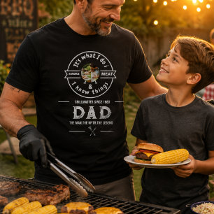 It's What I Do I Smoke Meat Funny Dad Photo T-Shirt