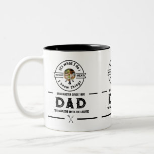 It's What I Do I Smoke Meat Funny Dad Photo Two-Tone Coffee Mug