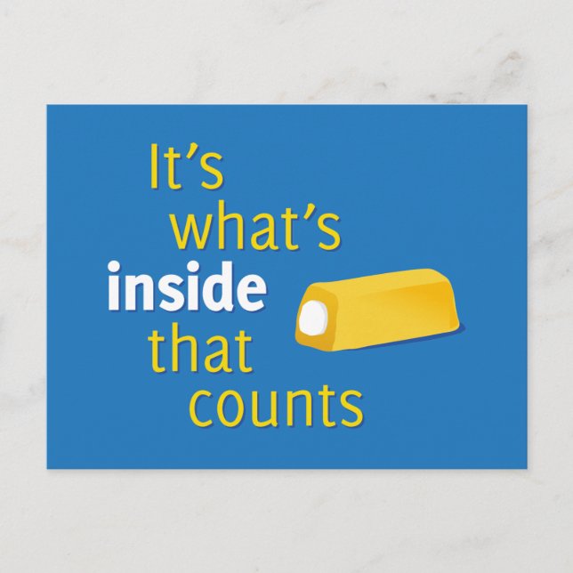 It's What's Inside That Counts Postcard (Front)
