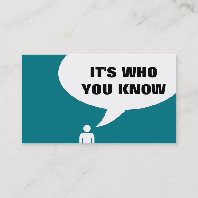 it's who you know speech bubble referral (Front)