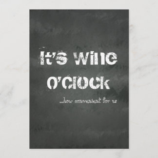 It's Wine O'Clock Invitation
